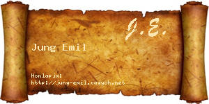 Jung Emil névjegykártya